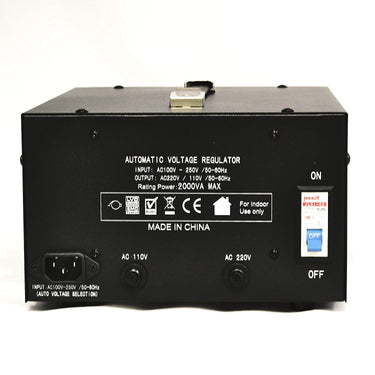 2000 Watt Voltage Regulator Transformer - Detachable Cord - Circuit Breaker - Popularelectronics.com